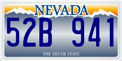 NV license plate 52B941