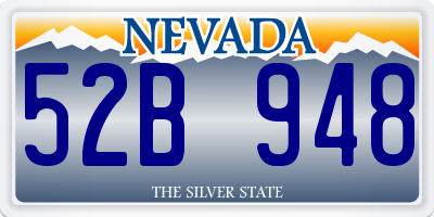 NV license plate 52B948