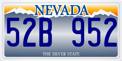 NV license plate 52B952