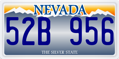 NV license plate 52B956