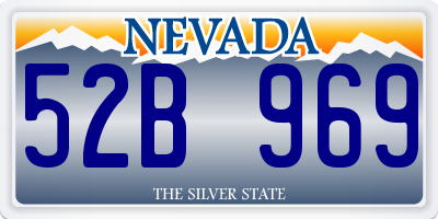 NV license plate 52B969