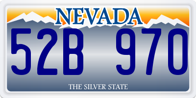 NV license plate 52B970