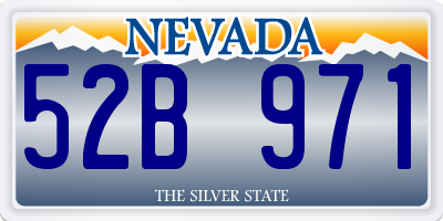 NV license plate 52B971