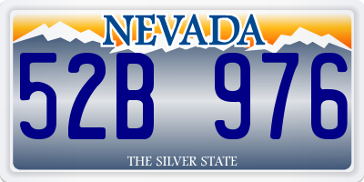 NV license plate 52B976