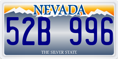 NV license plate 52B996