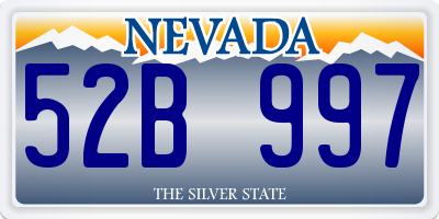 NV license plate 52B997