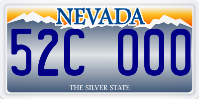 NV license plate 52C000