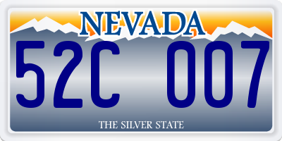 NV license plate 52C007