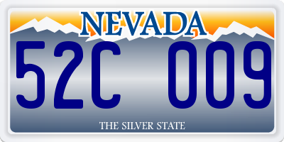NV license plate 52C009