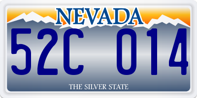 NV license plate 52C014