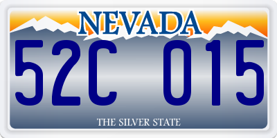 NV license plate 52C015