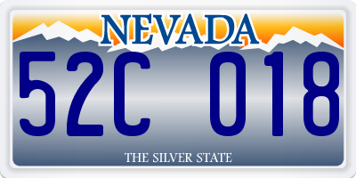 NV license plate 52C018