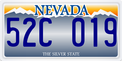 NV license plate 52C019