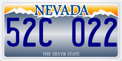 NV license plate 52C022