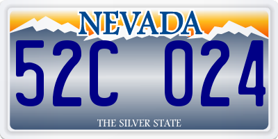 NV license plate 52C024