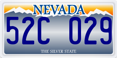 NV license plate 52C029