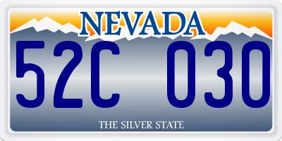 NV license plate 52C030