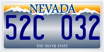 NV license plate 52C032
