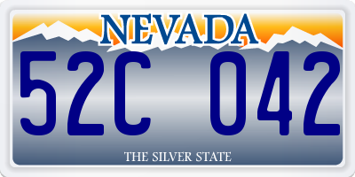 NV license plate 52C042