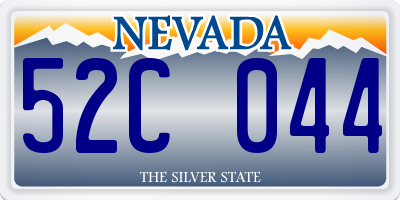 NV license plate 52C044