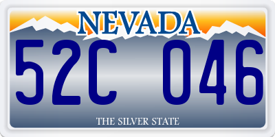 NV license plate 52C046