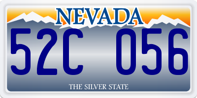 NV license plate 52C056