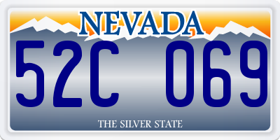 NV license plate 52C069