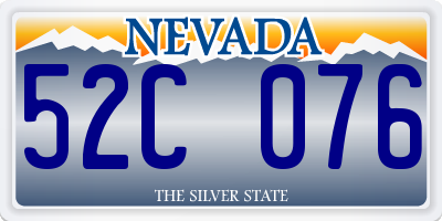 NV license plate 52C076
