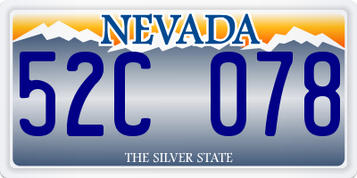 NV license plate 52C078