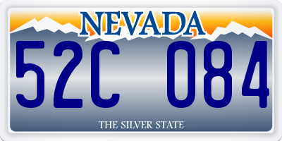 NV license plate 52C084