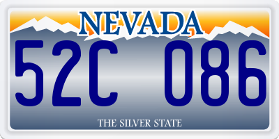NV license plate 52C086