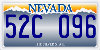 NV license plate 52C096
