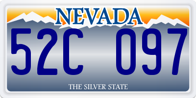 NV license plate 52C097
