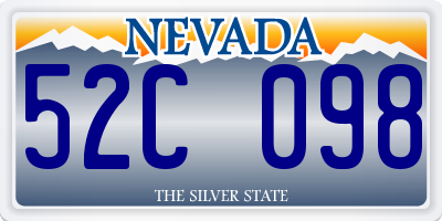 NV license plate 52C098