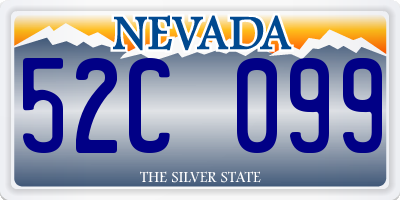 NV license plate 52C099