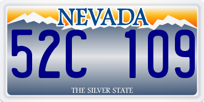 NV license plate 52C109