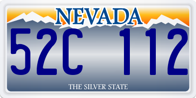 NV license plate 52C112