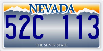 NV license plate 52C113