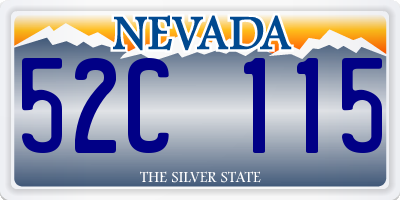 NV license plate 52C115