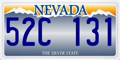 NV license plate 52C131