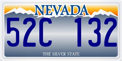 NV license plate 52C132