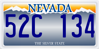 NV license plate 52C134