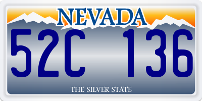 NV license plate 52C136