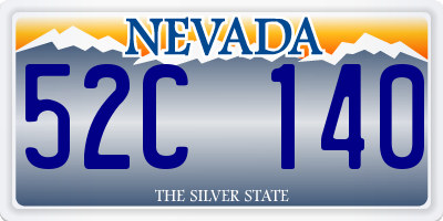 NV license plate 52C140