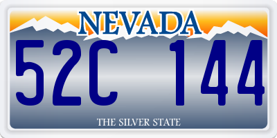 NV license plate 52C144