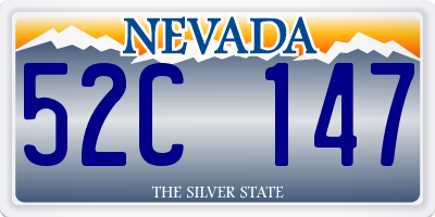 NV license plate 52C147