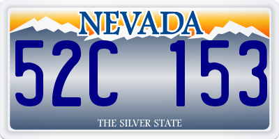 NV license plate 52C153