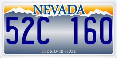 NV license plate 52C160