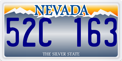 NV license plate 52C163