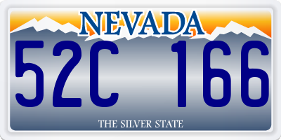 NV license plate 52C166